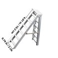thumbnail image 2 of DEEPCRAFF Two Step Ladder for Diorama Scenery Silver ABS Climbing 1Pcs, 2 of 8