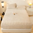 thumbnail image 4 of EGNMCR Bed Sheet Winter Velvet Bed Piece Padded Bed Cover Mattress Protector Thickened Coral Velvet Bed Cover Velvet Bedspread Rabbit Velvet Bedspread, 4 of 7