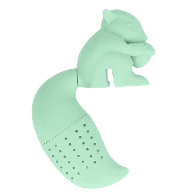 Squirrel Shape Tea Infuser, Food Grade Cute Squirrel Tea Strainer Dishwasher Washable Elastic Silicone For Household Green