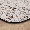thumbnail image 3 of Terrazo Tile Cream Polyester Kitchen Mat 18x30, 3 of 5