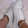 thumbnail image 2 of Kcodviy Chaussures Décontractées pour Femmes à Paillettes, Bout Rond, Style Affaires, Larges, à Lacets, Confortables, Plates, Chaussures Décontractées pour Femmes, Taille 8, Chaussures Décontractées Larges, 2 of 6