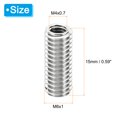 thumbnail image 2 of Unique Bargains Adaptateurs Filetage Manchon Réducteur Écrou 20pcs M6x1 Mâle à M4x0.7 Femelle Réparation Insert Écrou 15mm, 2 of 7