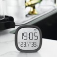 thumbnail image 1 of EGNMCR Halloween Ornaments LCD Screen Concise Clock Multifunctional Temperature Electronic Clock Humidity Electronic Clock Magnetic Suction Alarm Clock Slim Electronic Alarm Clock Alarm clock, 1 of 6