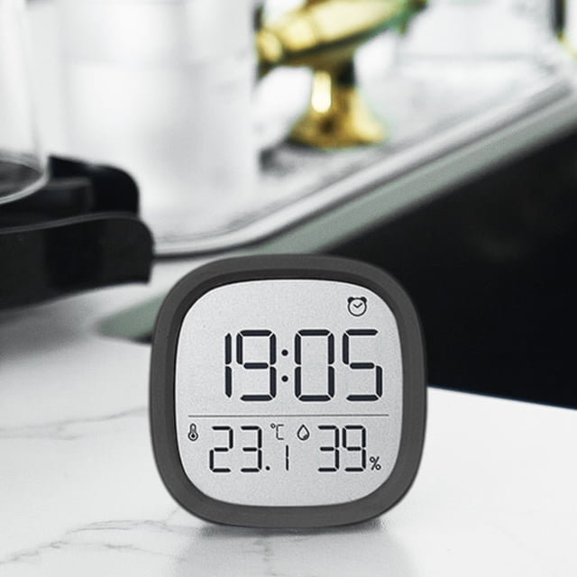 EGNMCR Halloween Ornaments LCD Screen Concise Clock Multifunctional Temperature Electronic Clock Humidity Electronic Clock Magnetic Suction Alarm Clock Slim Electronic Alarm Clock Alarm clock