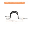 thumbnail image 2 of Unique Bargains 12Pack 1-1/4' Cable Clamp U Shape Stainless Steel Rubber Cushioned Pipe Strap, 2 of 5