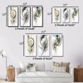 thumbnail image 4 of Designart "Mosaic Echoes in Turquoise and Gold III" Cubism Framed Wall Art Set Of 3 - Turquoise Cubism Frame Gallery Set For Office Decor, 4 of 6