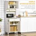 thumbnail image 4 of HOMCOM 71" Kitchen Pantry, Buffet with Hutch, Microwave Stand with Cabinet, 4 of 10