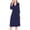 Navy, variant on Tauxra Womens Short Robes 3/4 Sleeve V-Neck Lightweight Bathrobe for Spring Summer, Soft Breathable Cotton Blend Kimono Robe for Women, Solid Color Loungewear Housecoat