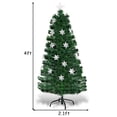 thumbnail image 4 of Costway 4FT Pre-Lit Fiber Optic Artificial Christmas Tree w/ Lights Snowflakes, 4 of 11