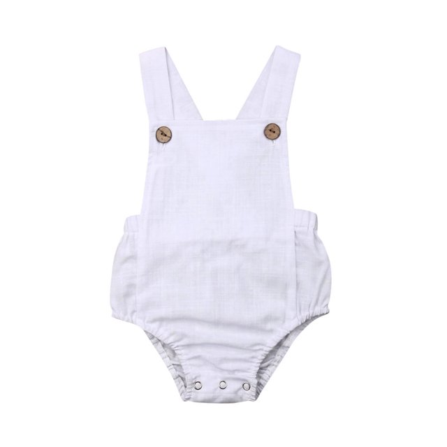 SUNSIOM Bébé Fille Garçon Coton Romper Sling Sans Manches Combinaison Solide