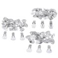 thumbnail image 3 of 20 Pieces Stainless Steel Flat Blank Shoe Clips DIY Crafts Findings Big, 3 of 9