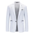thumbnail image 1 of TIMIFIS Mens Suit Jacket Casual Solid Dress Jacket Daily One Button Business Blazer Formal Wedding Prom Blazer, 1 of 3