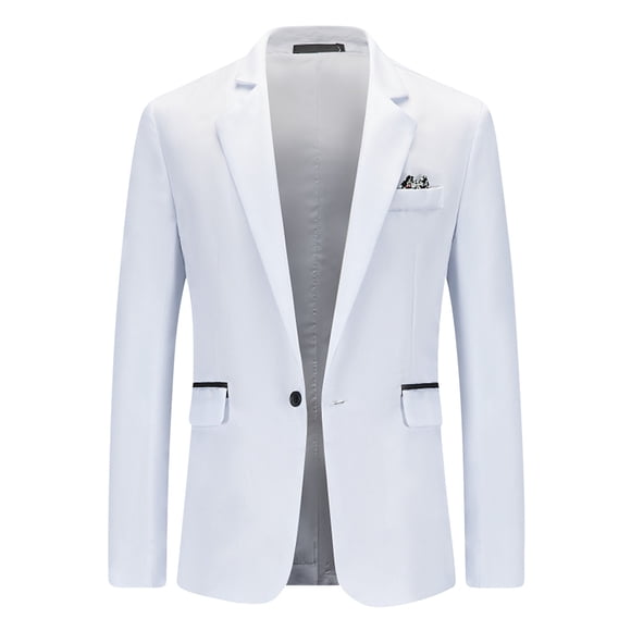 TIMIFIS Mens Suit Jacket Casual Solid Dress Jacket Daily One Button Business Blazer Formal Wedding Prom Blazer
