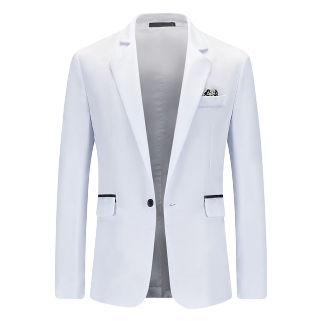 TIMIFIS Mens Suit Jacket Casual Solid Dress Jacket Daily One Button Business Blazer Formal Wedding Prom Blazer