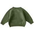 thumbnail image 5 of Sentmoon 5t Boy Clothes Long Sleeve Crew Neck Solid Color Girls Pullover Warm Loose Knitted 2025 Girls Sweaters Size 7-8 Fall and Winter Delightful for Weekend Outings Green 2 Years, 5 of 5