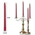 thumbnail image 2 of Elegant 4-Piece Taper Candle Set for Home Dining and Weddings True Dripless 10-Inch Red Metal Style Candle Sticks, 2 of 7