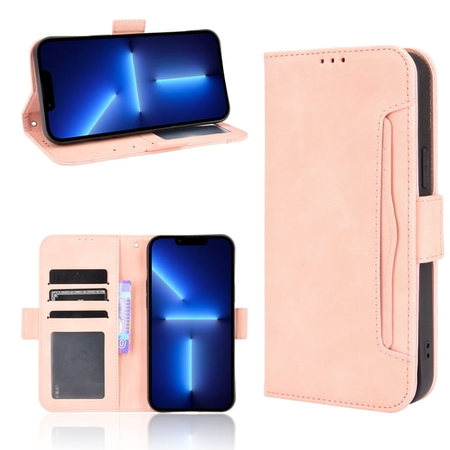 Pour LG Velvet 5G Étui de Téléphone en Cuir à Fentes Multiples avec Rabat et Support - Rose