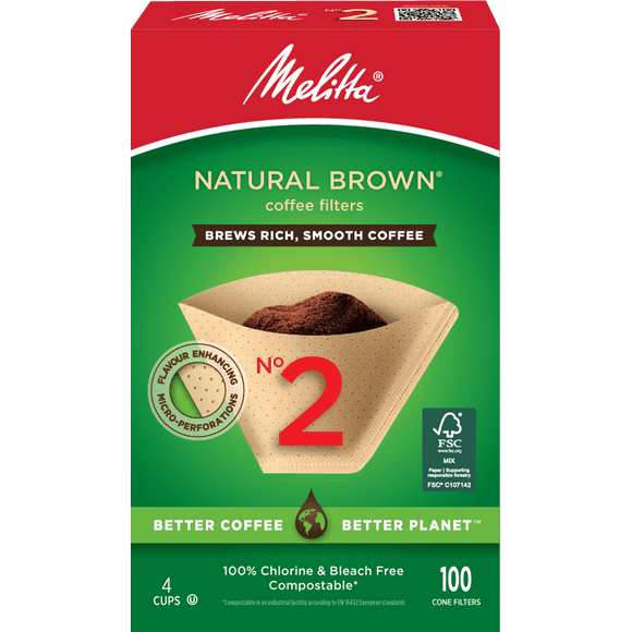 Melitta Natural Brown #2 Coffee Filters
