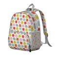 thumbnail image 4 of Geometric Cat Pattern Student Backpack – Minimalist Cat Design With Hand-Drawn Cat Graphic And Boho Cat Aesthetic, 4 of 5