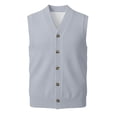 thumbnail image 3 of Gilet en Tricot Classique avec Boutons devant pour Usage Quotidien Décontracté et Professionnel - Gilet en Tricot Sans Manches Élégant pour Garde-Robe Homme, 3 of 7