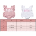 thumbnail image 2 of Newborn Girl First Birthday Outfit Ruffle Backless Jumpsuit Bodysuit, 2 of 5