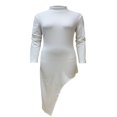 thumbnail image 4 of Robe Midi Ajustée d'Automne pour Femme, Couleur Unie, Manches Longues, Fente Haute, Robe Moulante de Soirée, 4 of 7