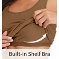 thumbnail image 4 of Charmo Camisole en Coton pour Femme avec Soutien-Gorge Intégré Débardeur Extensible sous-Maillots Cami 2 Paquets, 4 of 7