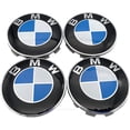 thumbnail image 3 of 4Pcs New Emblems Replacement for BMW 68mm Wheel Center Caps ,82mm Hood Emblem and 74mm Trunk Emblem, 3 of 4