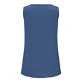 thumbnail image 3 of Hiiyo Women's Ribbed Round Neck Tank Top Summer Casual Sleeveless Tops, Blue XXL, 3 of 3
