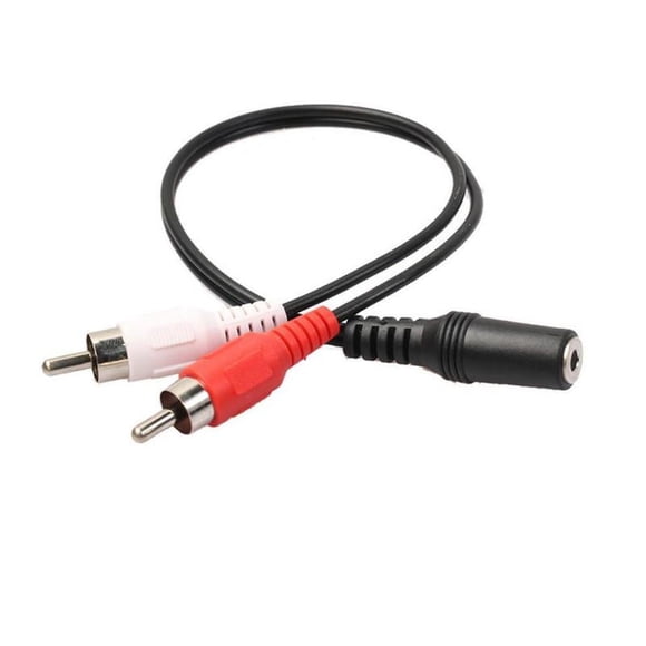 Stéréo-Audio-Bande 3,5 mm Busche auf 2 Pouces-Stecker 9CW8 AA neu AUX-Ste