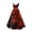 H-Watermelon Red, variant on for Women formal Dress for Wedding Party Bloody Print Flared Dress Graduation Dresses High Sleeveless Tunic Cocktail Dress Wedding Guest Dresses