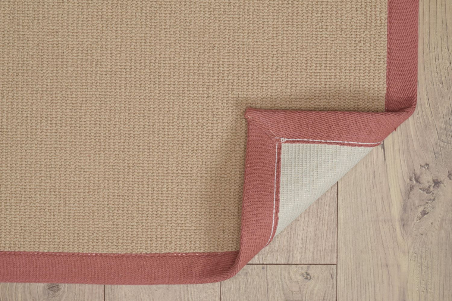 Tapis d'appoint Athena sisal et orange brûlé 1 pi 10 po x 2