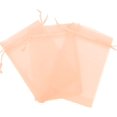 thumbnail image 1 of 200 Pcs Peach 3x4 Sheer Drawstring Organza Jewelry Pouches Wedding Party Favor Gift Bags Candy Bags, 1 of 1
