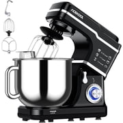 Ourlova Stand Mixer 7.5QT - 10-Speed 660W Tilt-Head Kitchen Electric Food Cake Mixer with Stainless Steel Bowl/Whisk/Dough Hook/Beater and Splash Guard - Black
