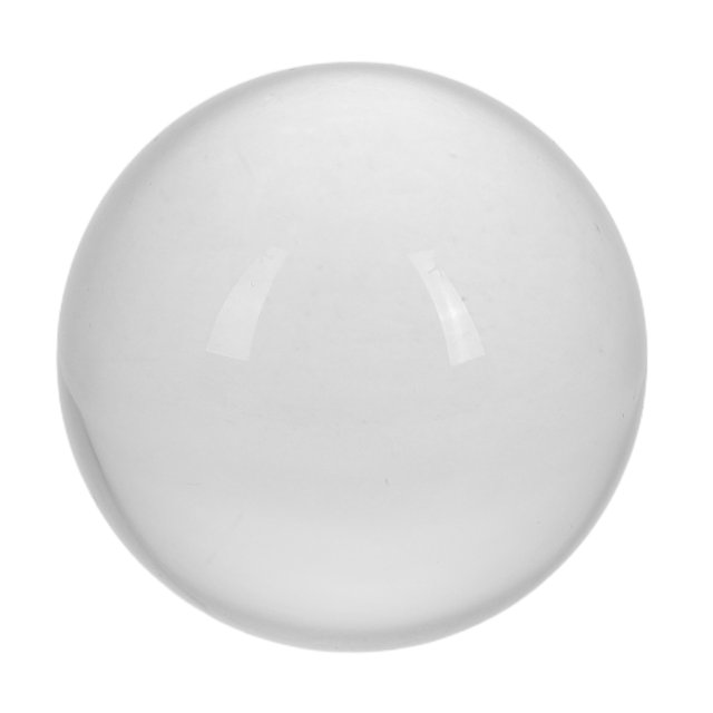 Miangastore Boule de Cristal 5 cm Accessoire de Photographie Balle de Méditation Jonglage Sphère en Verre Présentoir (Blanc Transparent)