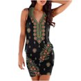 thumbnail image 1 of Robe d'Été pour Femmes Robe d'Été Décontractée Sans Manches à Encolure Croisée en V Mini Robe de Plage Robe d'Été pour Femmes Robe de Plage d'Été Manteau pour Femmes, 1 of 4