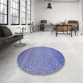 thumbnail image 4 of Ahgly Company Tapis d'Intérieur Lavables à la Machine, Ronds, Transitionnels, Pourpre, Pervenche Profonde, 4' Ronds, 4 of 7