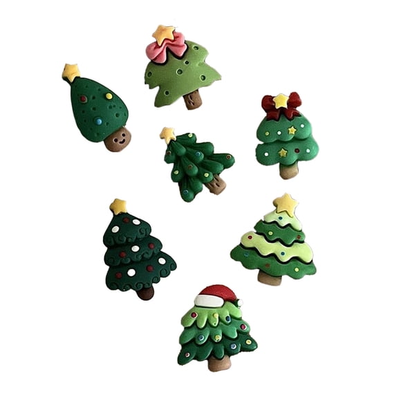 jovati Décorations de Sapin de Noël Autocollants Magnétiques pour Réfrigérateur, Ornements de Fête 3D en Résine Verte pour Maison Cuisine Réfrigérateur Ensemble-Cadeau