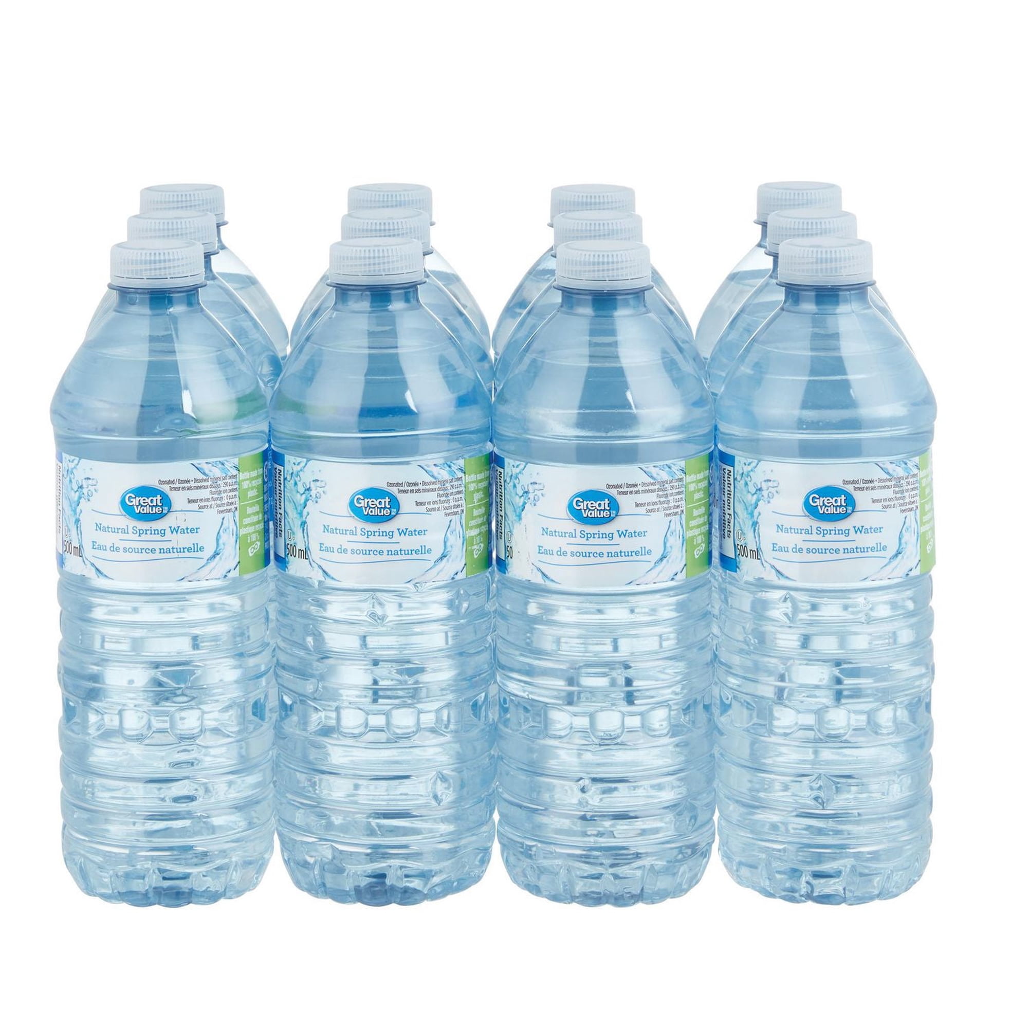 Great Value Spring Water 500ml, Pack Of 12 500 Ml