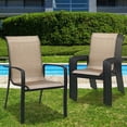 thumbnail image 4 of Costway Set of 4 Patio Dining Chair stackable Camping Garden Deck No Assemble, 4 of 9