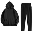 thumbnail image 2 of Yuyuzo 2 Pcs Pantalons de Survêtement pour Femmes Taille Haute Joggers à Cordon Bas Resserré Pantalons de Course Actifs avec Poches, 2 of 7
