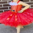 thumbnail image 3 of Sleeveless Bow Tulle Patchwork Slip Dress for Christmas Girls, 3 of 9