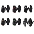 thumbnail image 1 of maskred Maximum Protection Leather Motorcycle Gloves With Padding • Breathable orange L, 1 of 6