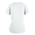 thumbnail image 1 of Heliisoer Women Short Tops Working Sleeve V-neck Uniform Solid Color Pocket Blouse, 1 of 4
