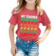 thumbnail image 1 of TZEWGL Cute Shirt For Child Printed Round Neck Short Sleeved Shirt Top For Infnants size 3-4T, 1 of 6