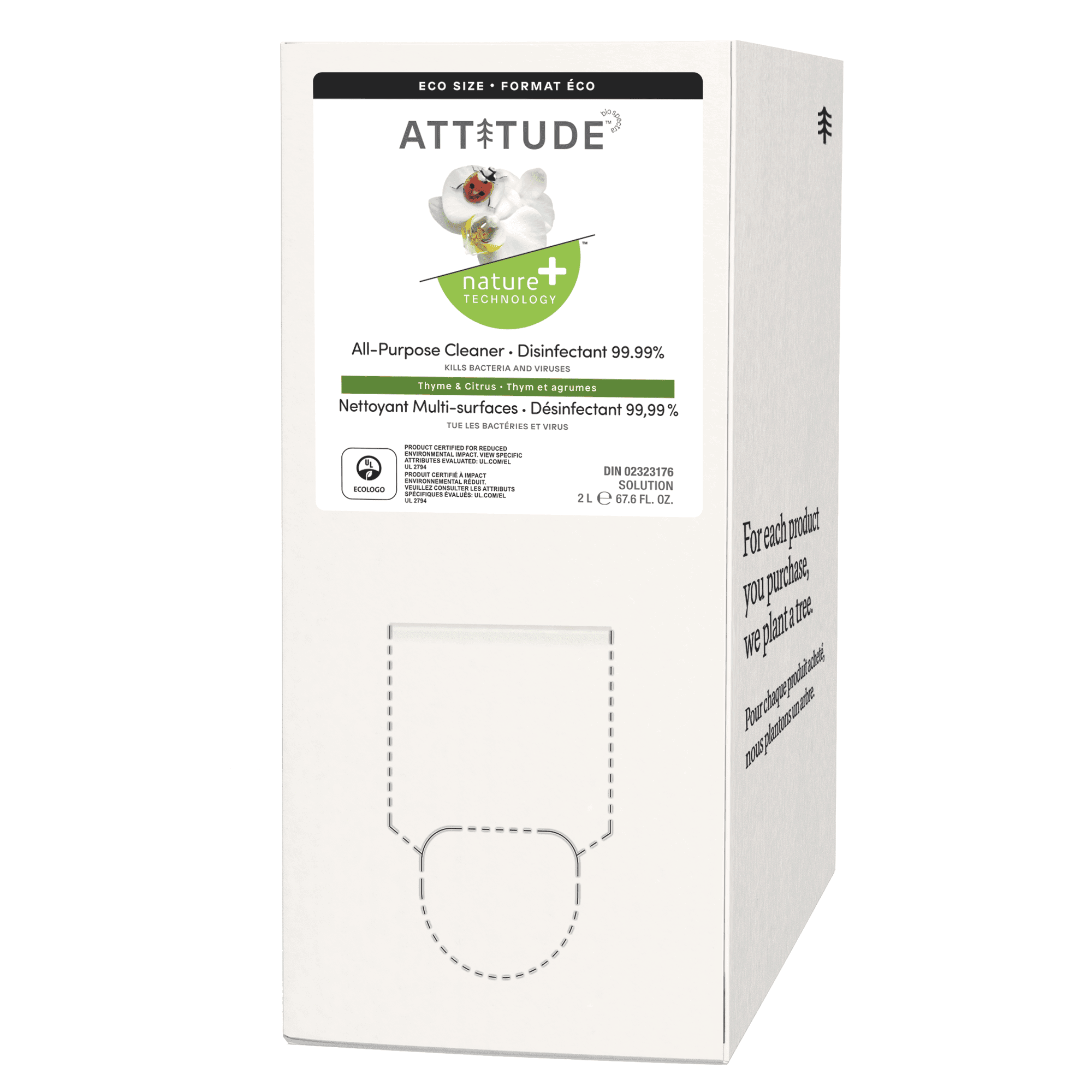 Attitude Disinfectant 99.9% Thyme & Citrus 2L