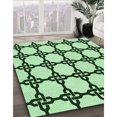 thumbnail image 3 of Ahgly Company Machine Washable Indoor Rectangle Transitional Mint Green Area Rugs, 3' x 5', 3 of 7