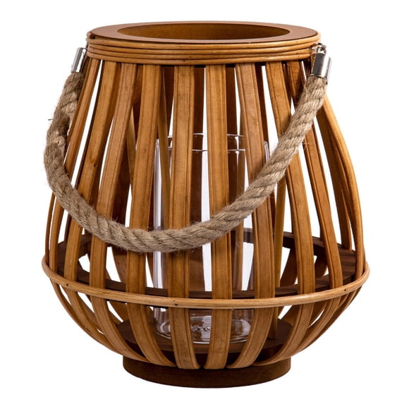 Truu Design Rustic Style Wooden Lantern Candle Holder