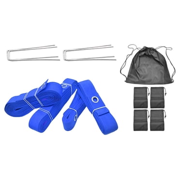 jinwen Beach Volleyball Lines with Drawstring Bag for Grassland Beach Party and Sports blue