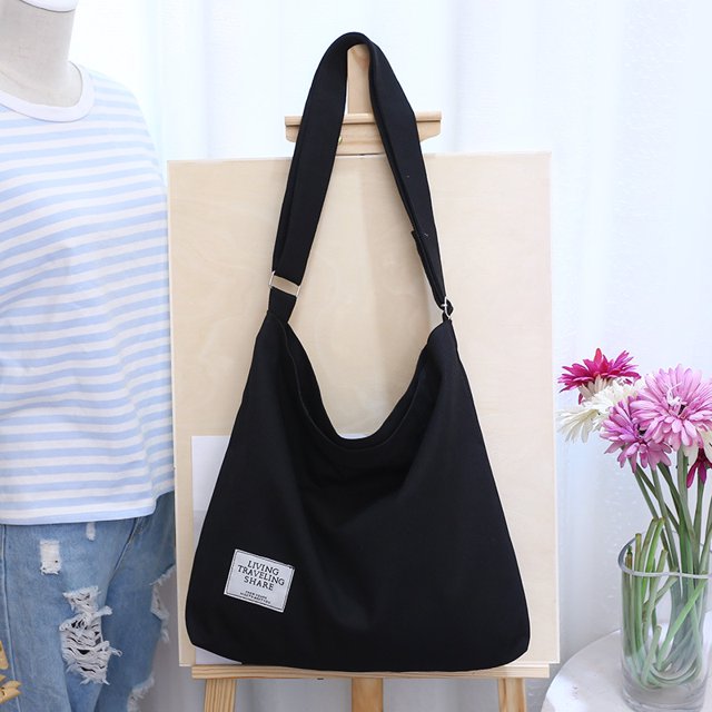Wangsaura Ladies large canvas shoulder bag handbag travel multifunctional